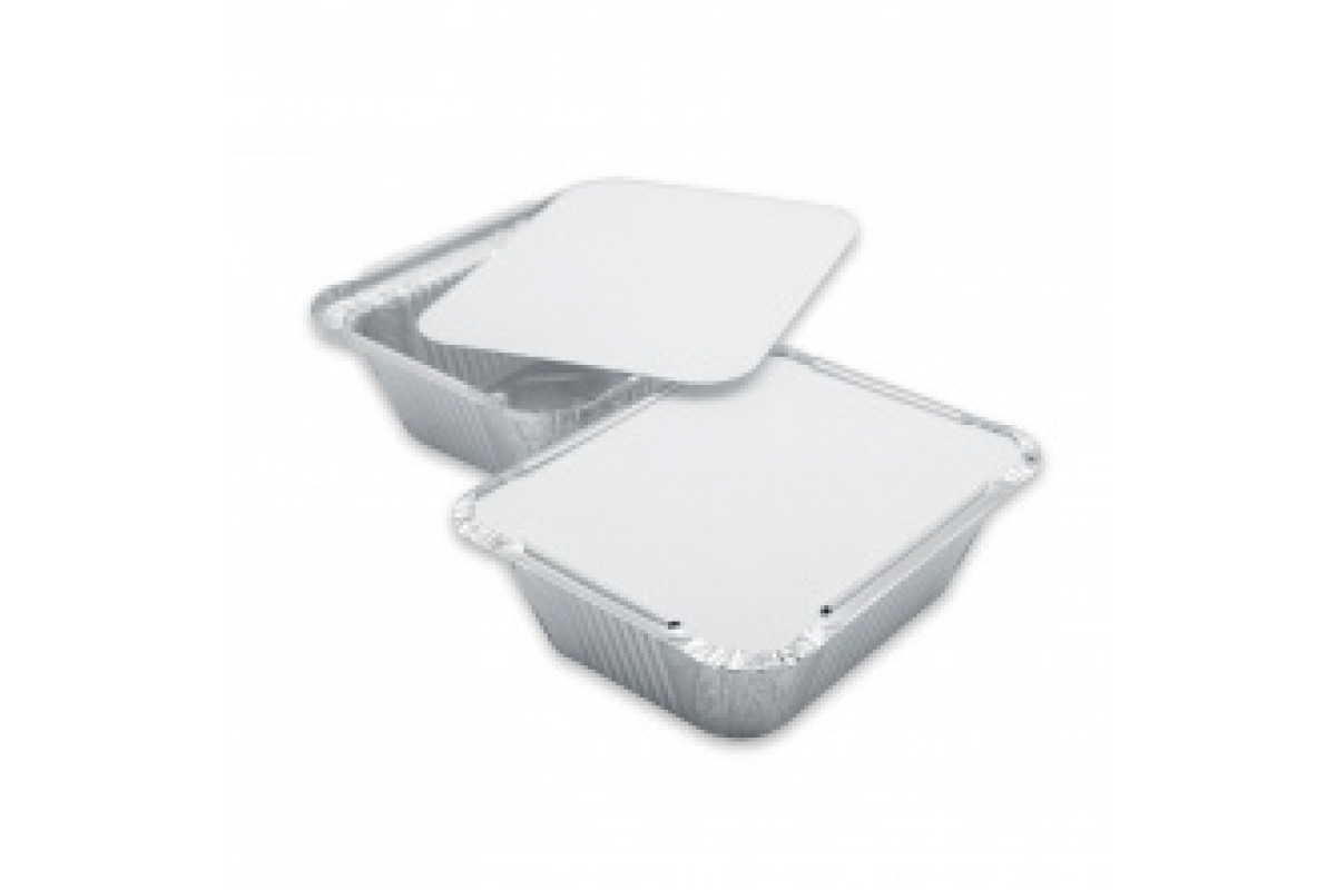 Aluminium foil food containers + lids. Касалетка 121х146х40мм, 450мл. Контейнер алюмин 865мл. /100 шт. Контейнер алюминиевый с крышкой.